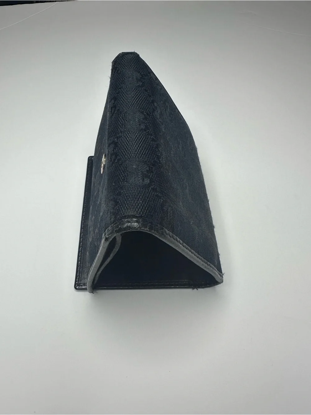 Authentic Gucci Black Men's Wallet with Gold GG Emblem